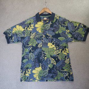 Tommy Bahama 100% Cotton Floral Casual Polo Golf T-Shirt